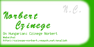 norbert czinege business card